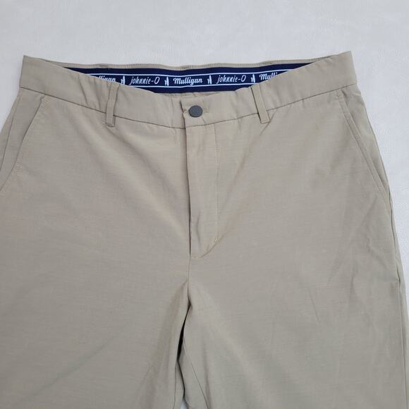 Johnnie-O Prep-Formance Shorts 34 Stone Flat Front Stretch Golf Casual Mens - Picture 4 of 9